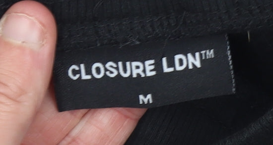 Closure LDN Men’s Black Logo Sweatpants Size M Tapered Fit