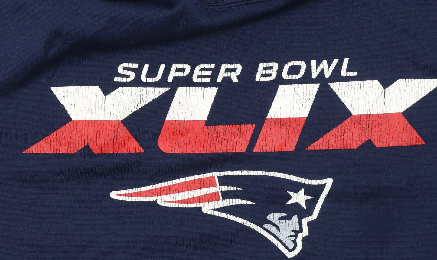 Nike Men's Blue Super Bowl XLIX Pullover Hoodie Size L