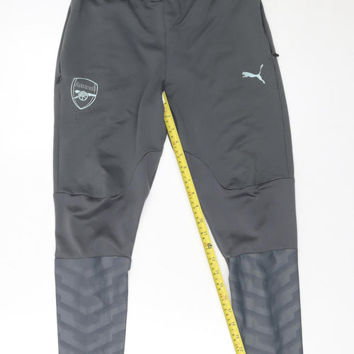 Puma Boys Grey Arsenal Football Joggers 11-12 Years Slim Fit Activewear