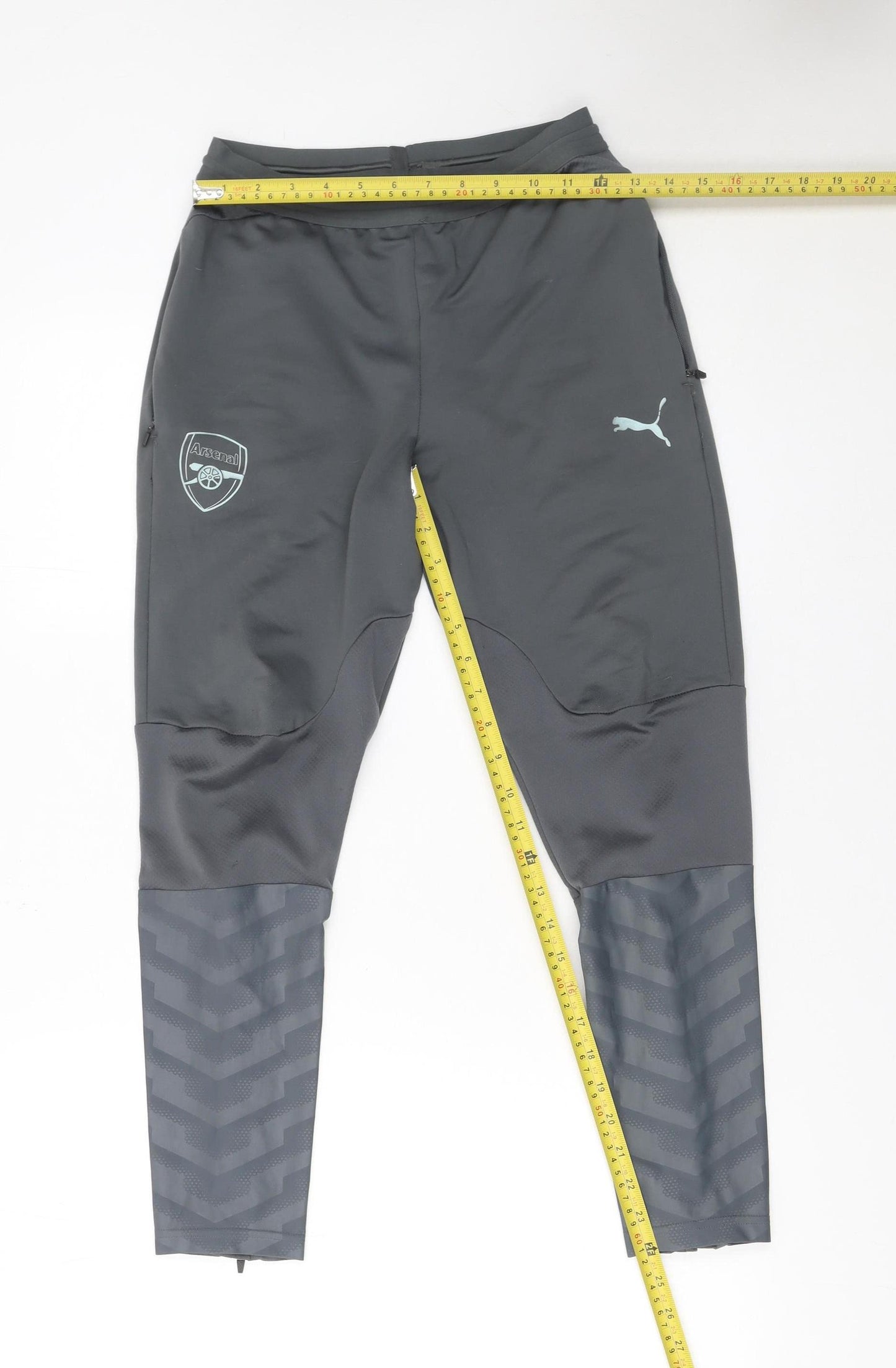 Puma Boys Grey Arsenal Football Joggers 11-12 Years Slim Fit Activewear