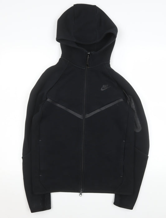 Nike Men's Black Softshell Hooded Full Zip Jacket Size S