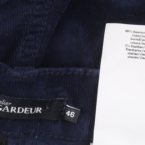 Atelier Gardeur Men's Blue Corduroy Chino Trousers 36R