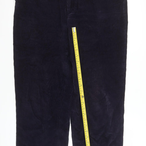 Skopes Men's Navy Blue Corduroy Trousers 36R Classic Fit Cotton