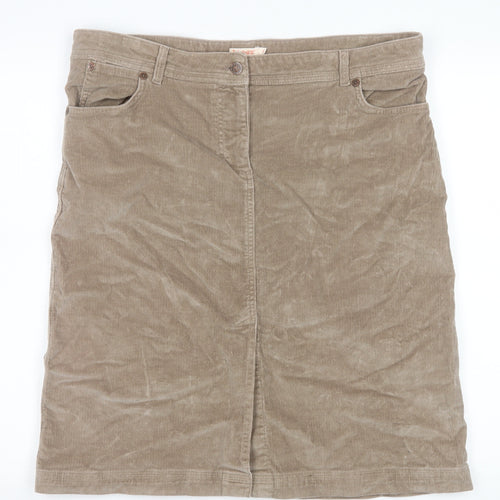 Timberland Women's Beige Corduroy Knee Length Skirt Size 12
