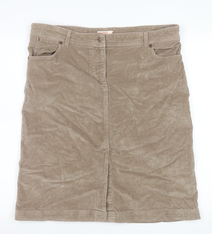Timberland Women's Beige Corduroy Knee Length Skirt Size 12