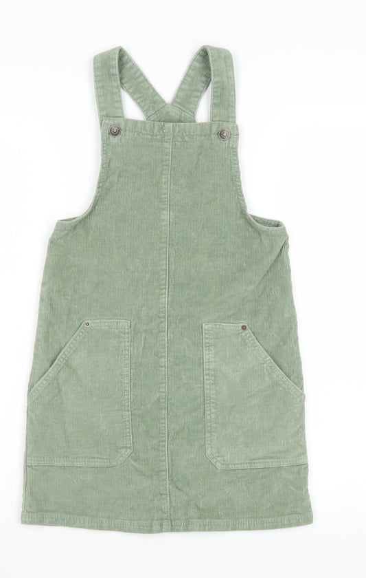 George Girls Green Corduroy Dungaree Pinafore Dress 8-9 Years