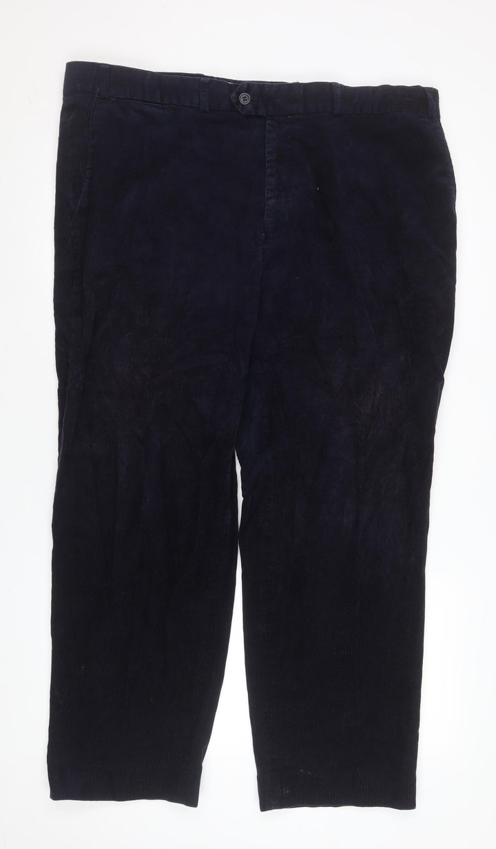 James Pringle Men's Blue Corduroy Trousers 42W 29L Regular Fit