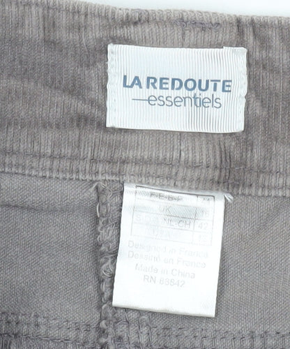 La Redoute Women’s Grey Corduroy Pencil Skirt Size 14 Stretch