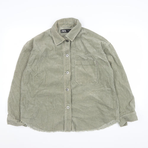 Zara Women’s Green Corduroy Button-Up Jacket XS