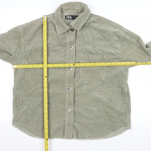 Zara Women’s Green Corduroy Button-Up Jacket XS
