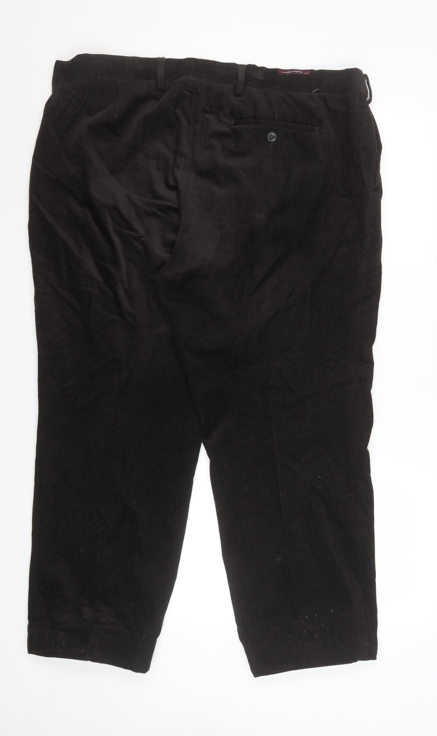 Marks and Spencer Men's Brown Corduroy Trousers 40W 31L Regular Fit
