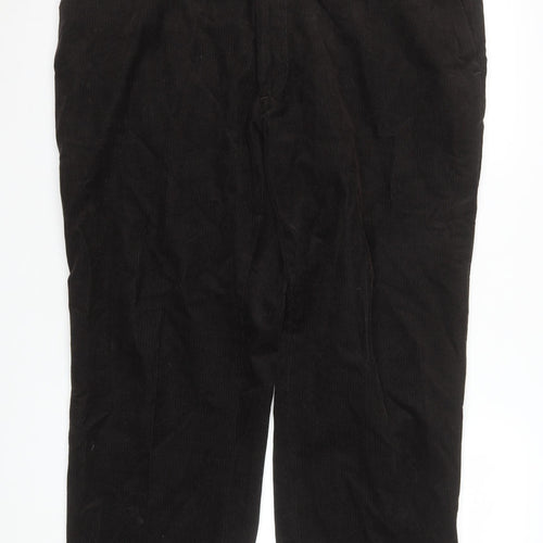 Marks and Spencer Men's Brown Corduroy Trousers 40W 31L Regular Fit