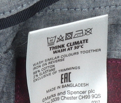 Marks and Spencer Men's Brown Corduroy Trousers 40W 31L Regular Fit