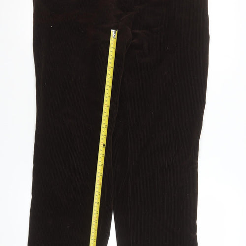 Finn Karelia Men's Brown Corduroy Regular Fit Trousers Size L