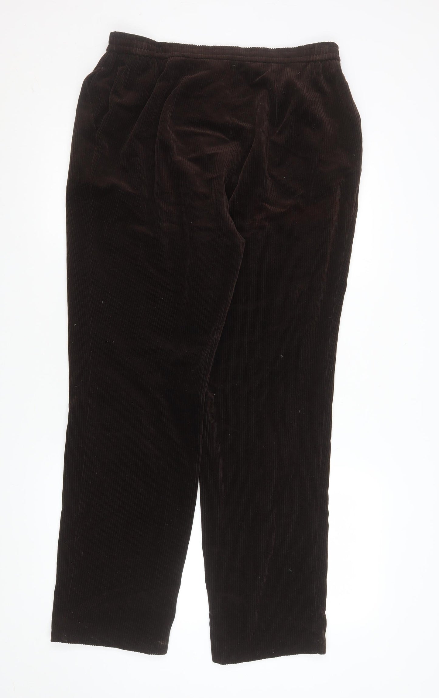 Finn Karelia Men's Brown Corduroy Regular Fit Trousers Size L
