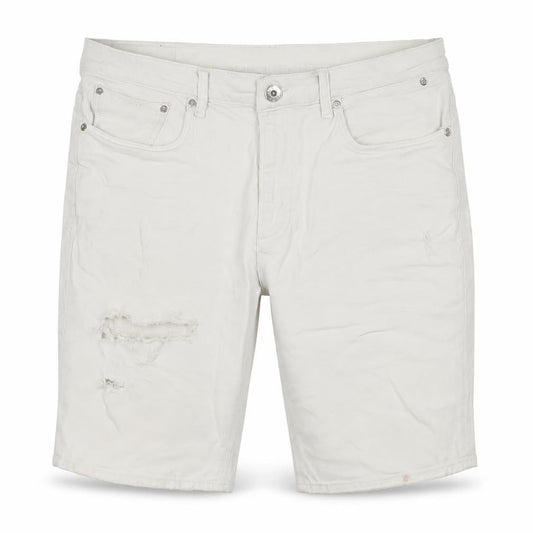River Island Women’s White Bermuda Denim Shorts Size 36 Stretch Casual