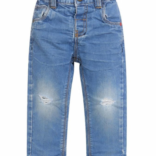 Next Unisex Baby Blue Stretch Jeans 18-24 Months Elastic Waist Denim