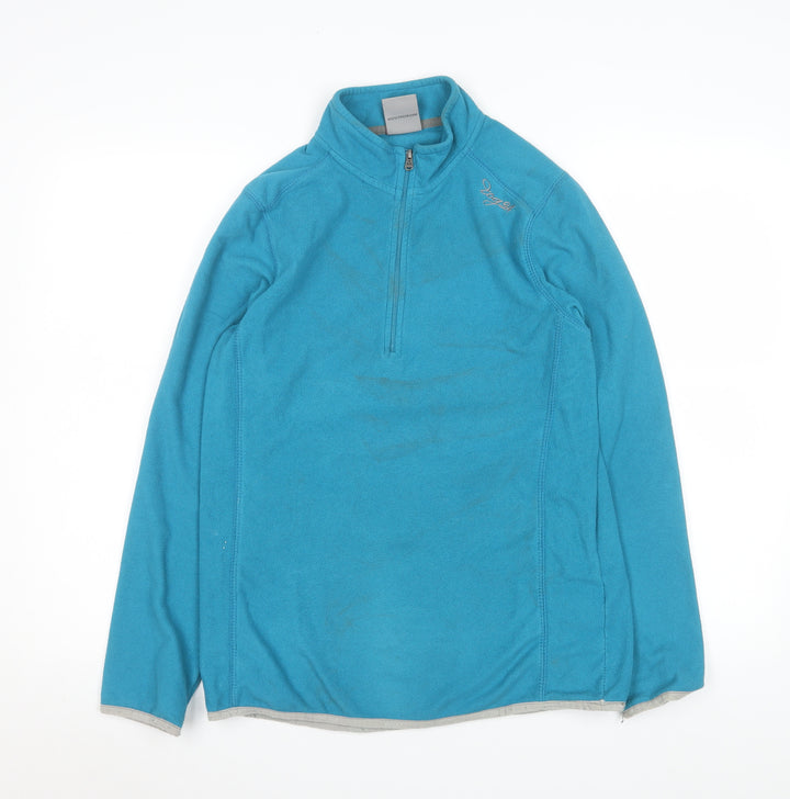 TOG24 Women's Blue 1/2 Zip Fleece Pullover Sweatshirt Size 12/14