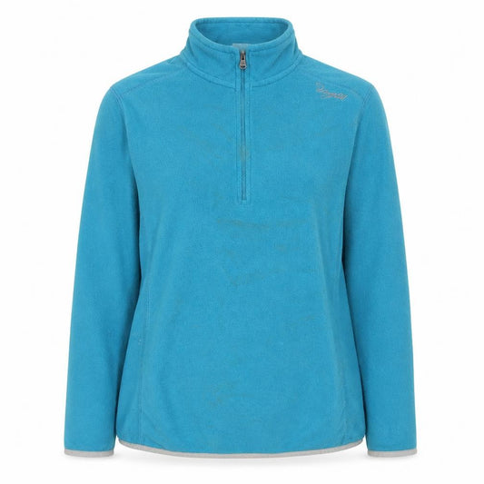 Front view of TOG24 Women's Blue 1/2 Zip Fleece Pullover Sweatshirt, size 12/14