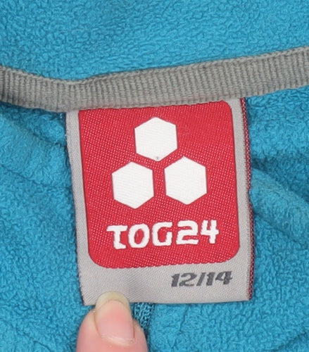 TOG24 Women's Blue 1/2 Zip Fleece Pullover Sweatshirt Size 12/14