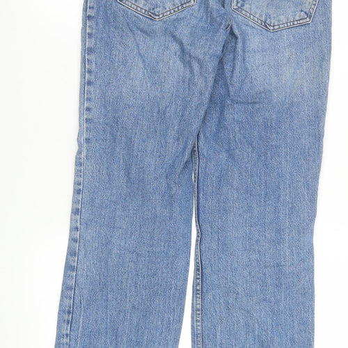 ASOS Women’s Blue Distressed High Rise Straight Jeans Size 8