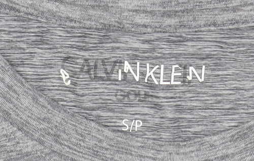 Calvin Klein Men Grey Small Crew Neck Short Sleeve T-Shirt
