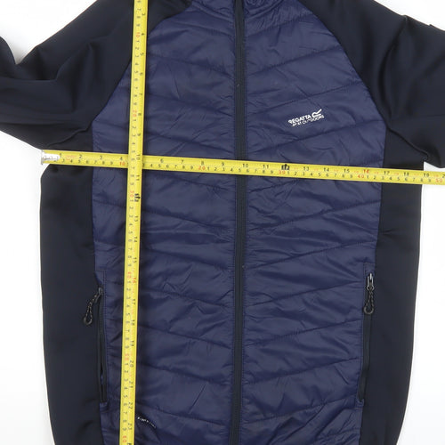 Regatta Men Blue Softshell Hooded Outdoor Jacket Size S