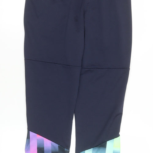 Puma Womens Navy Multicoloured Drycell Jogger Trousers Size 13-14Y