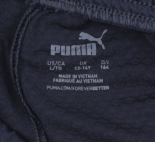 Puma Womens Navy Multicoloured Drycell Jogger Trousers Size 13-14Y