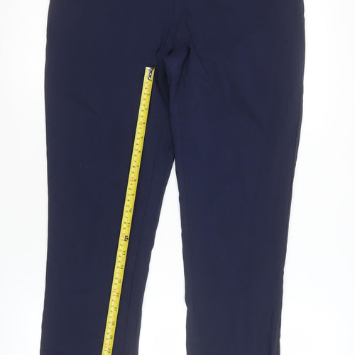Kelly & Grace Women Blue Size 14 Stretch Trousers with Elastic Waist