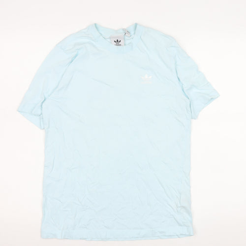 adidas Women's Blue Basic Crew Neck Cotton T-Shirt Size S