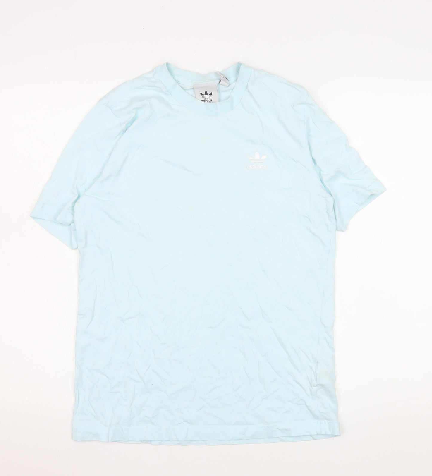 adidas Women's Blue Basic Crew Neck Cotton T-Shirt Size S