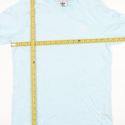 adidas Women's Blue Basic Crew Neck Cotton T-Shirt Size S