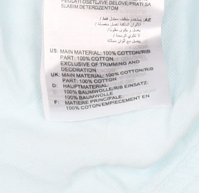 adidas Women's Blue Basic Crew Neck Cotton T-Shirt Size S