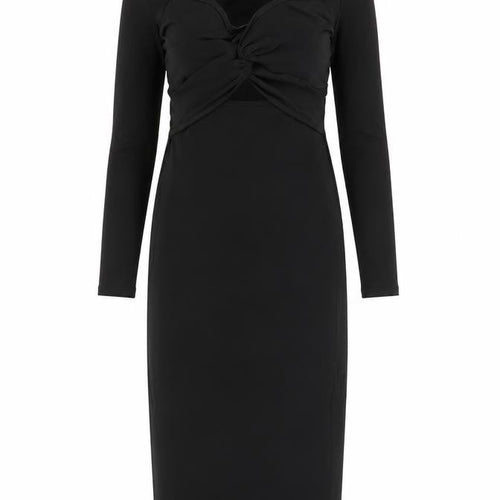 New Look Women’s Black Bodycon Midi Dress Size 12 Long Sleeve Party