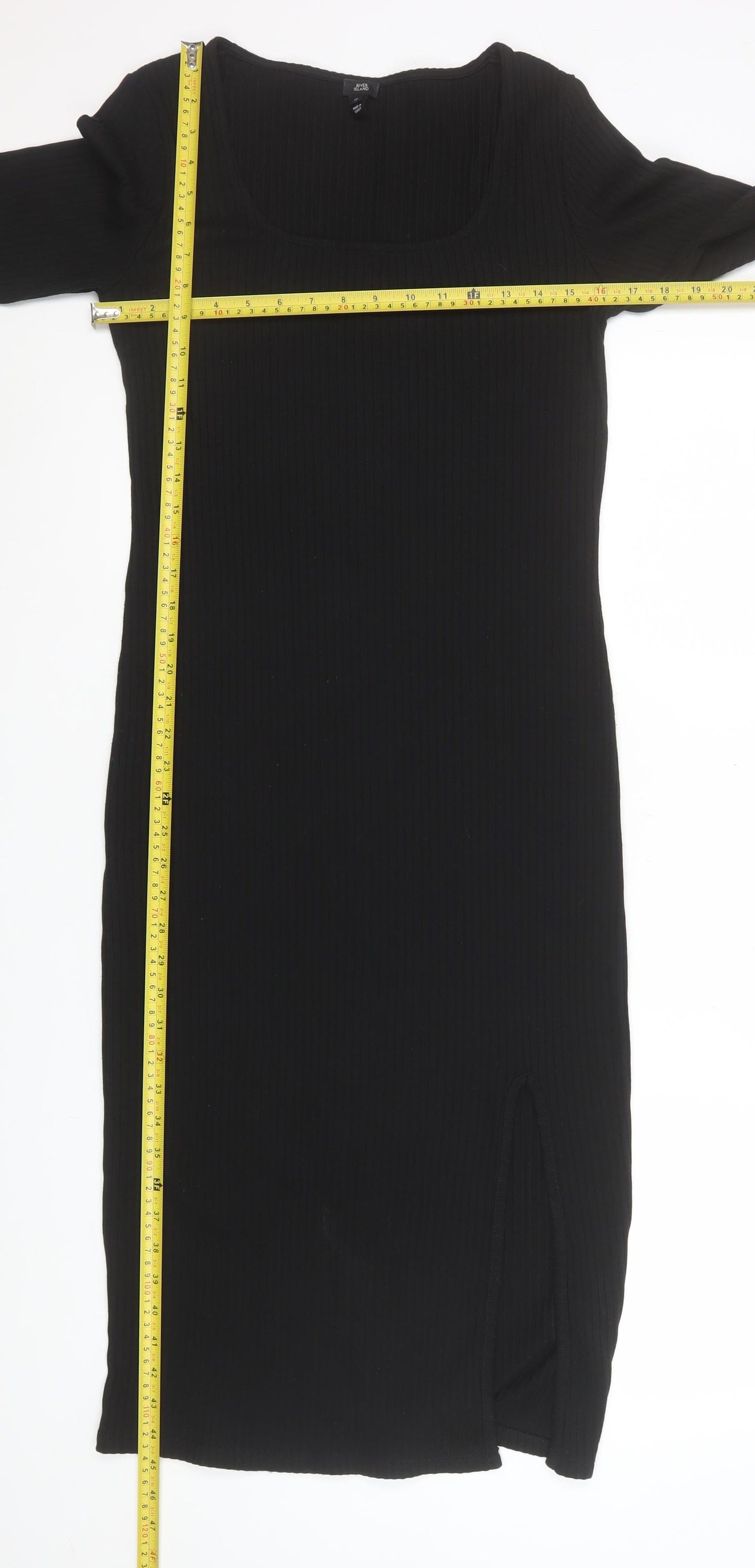 River Island Women’s Black Size 12 Bodycon Midi Dress