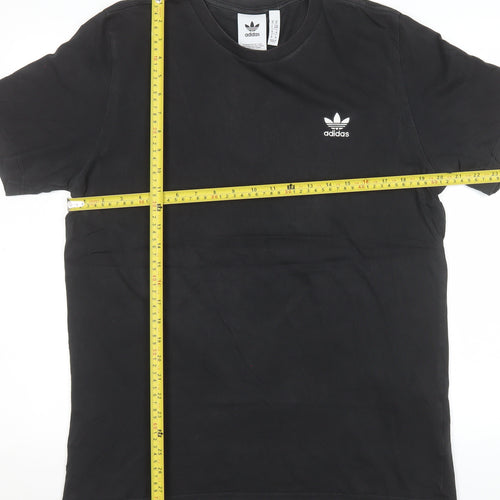 Adidas Men's Black Cotton Crew Neck Short Sleeve T-Shirt Size M