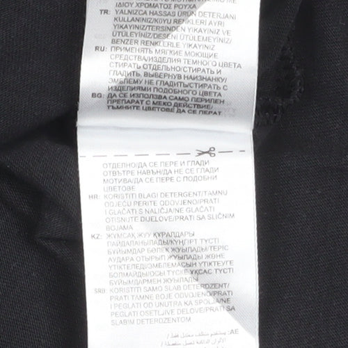 Adidas Men's Black Cotton Crew Neck Short Sleeve T-Shirt Size M