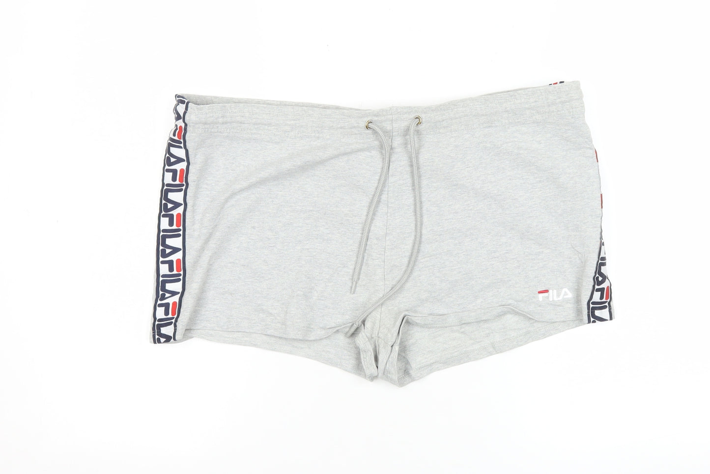 FILA Womens Grey L Shorts Drawstring Jersey Activewear