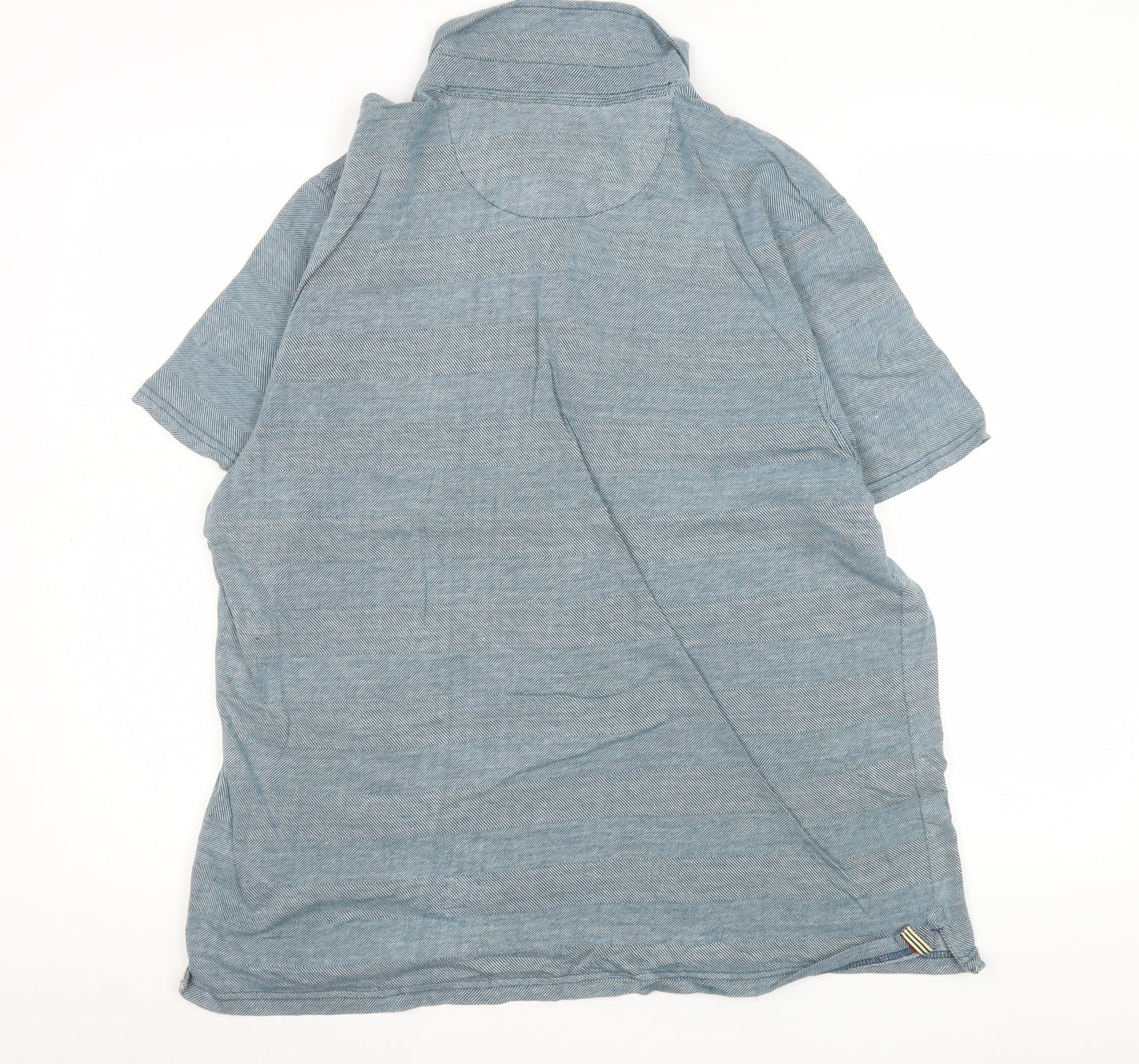 Hammond & Co Men’s Blue Cotton Short Sleeve Polo Shirt Size L