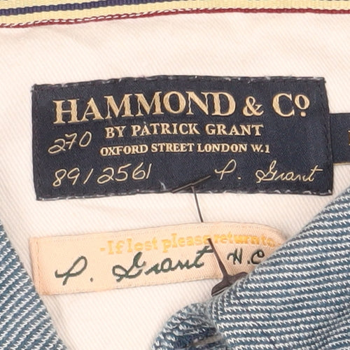 Hammond & Co Men’s Blue Cotton Short Sleeve Polo Shirt Size L