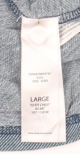 Hammond & Co Men’s Blue Cotton Short Sleeve Polo Shirt Size L