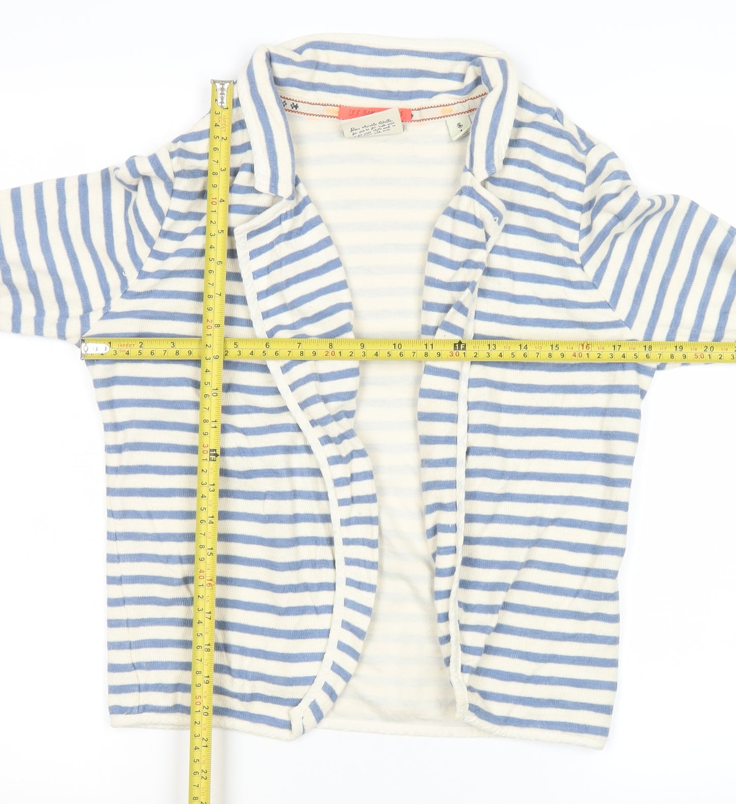 Maison Scotch Women’s Blue White Striped Cotton Jacket S