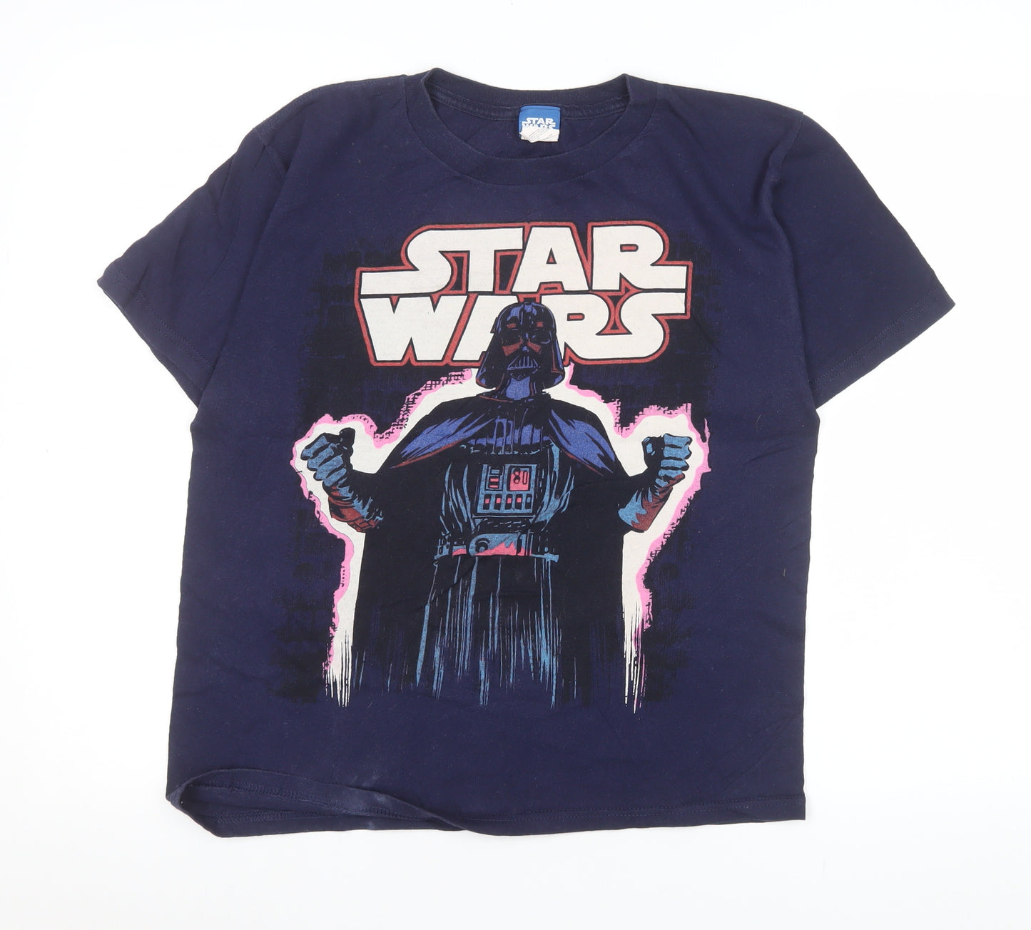 Star Wars Women's Blue Darth Vader Graphic Cotton T-Shirt Size M