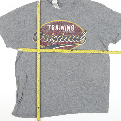 Domyos Men’s Grey Training Original Cotton T-Shirt L Short Sleeve Sporty