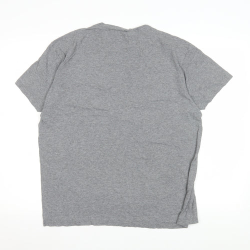 Domyos Men’s Grey Training Original Cotton T-Shirt L Short Sleeve Sporty