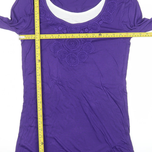 Kaleidoscope Women’s Purple Long Sleeve Tunic Blouse UK 14