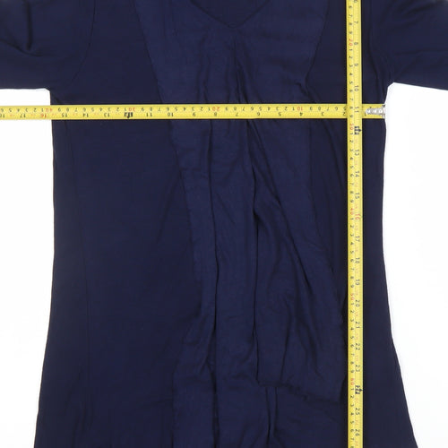 Cable & Gauge Women's Blue XL V-Neck Long Sleeve Tunic Blouse