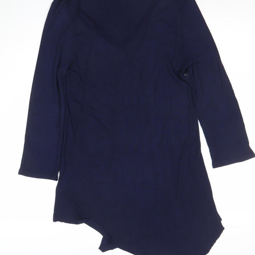 Cable & Gauge Women's Blue XL V-Neck Long Sleeve Tunic Blouse