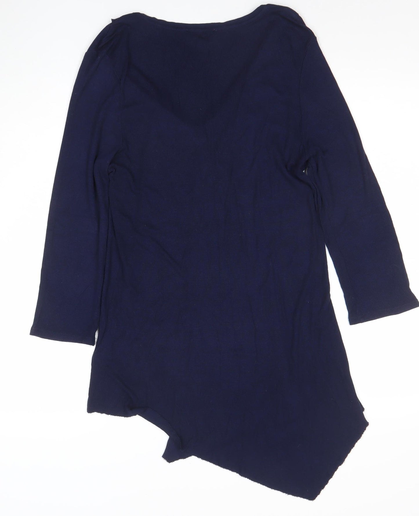 Cable & Gauge Women's Blue XL V-Neck Long Sleeve Tunic Blouse